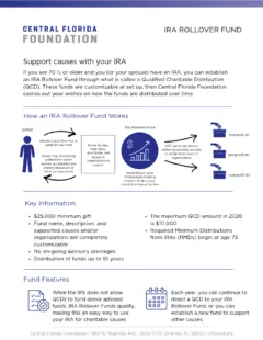 TN IRA Rollover Fact Sheet