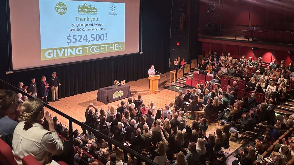 Group shot with giving total