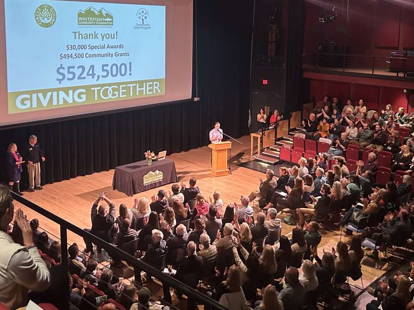 Group shot with giving total