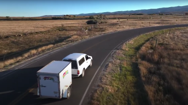 Moby Bookmobile video drone shot