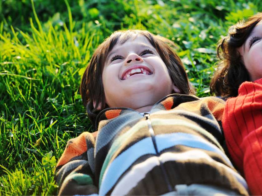 Kids grass